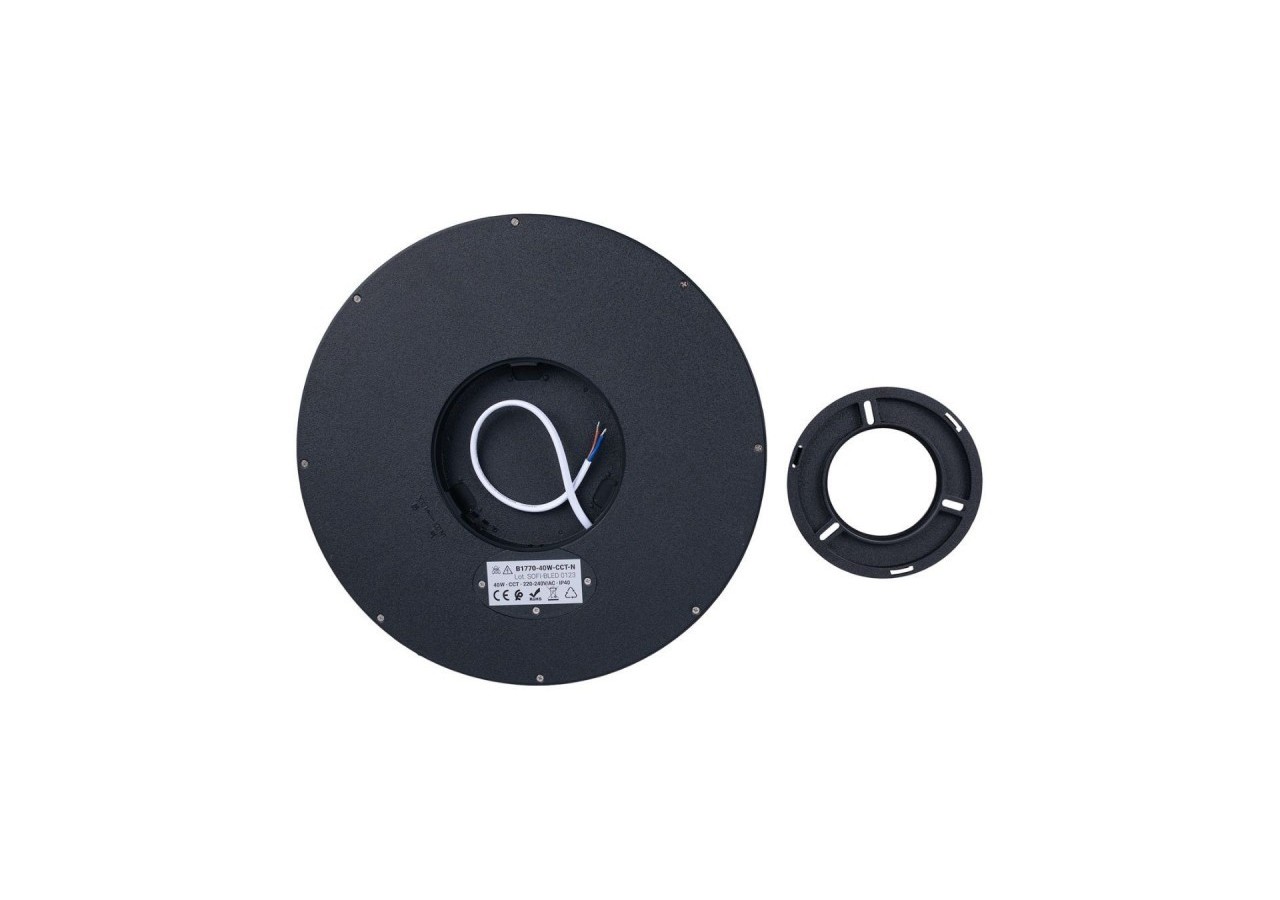Plafonnier LED rond CCT 40W-IP40 - B1770-40W-CCT-N - Barcelona LED