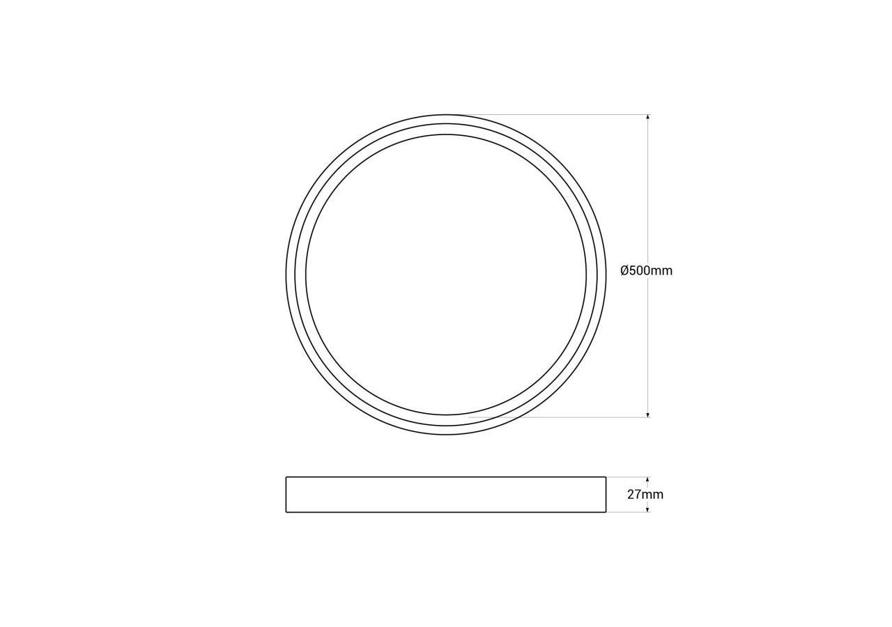 Plafonnier LED rond CCT 40W-IP40 - B1770-40W-CCT-N - Barcelona LED