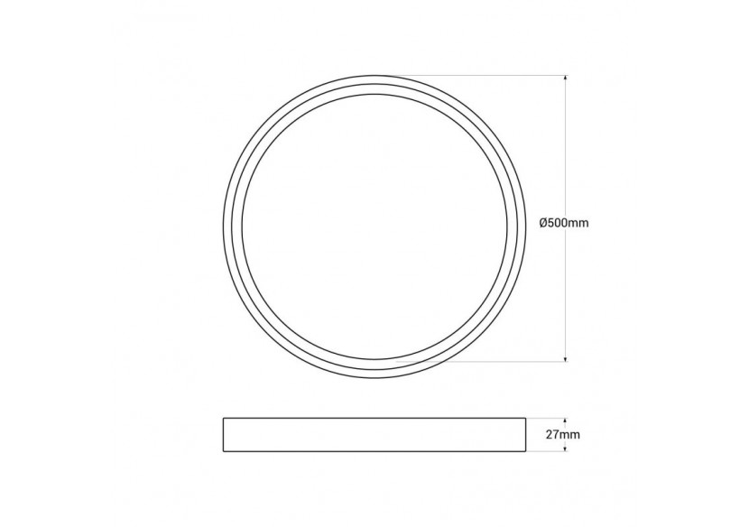 Plafonnier LED rond CCT 40W-IP40 - B1770-40W-CCT-N - Barcelona LED