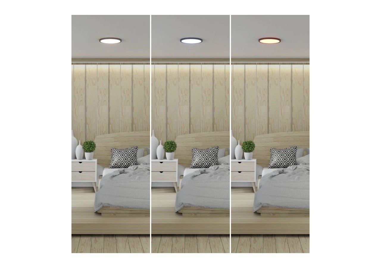 Plafonnier LED rond CCT 24W-IP40 - B1770-24W-CCT-N - Barcelona LED