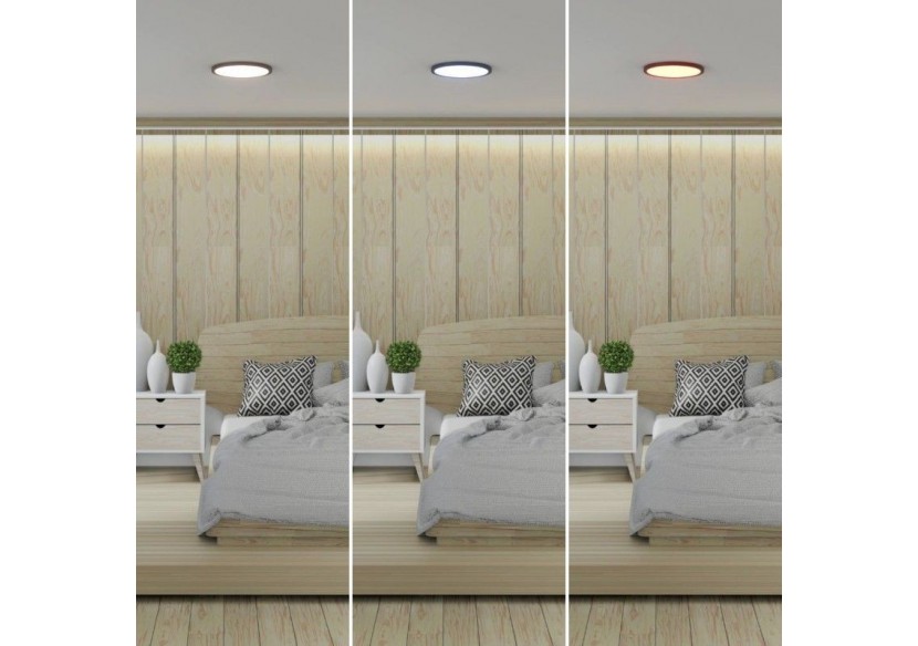 Plafonnier LED rond CCT 24W-IP40 - B1770-24W-CCT-N - Barcelona LED