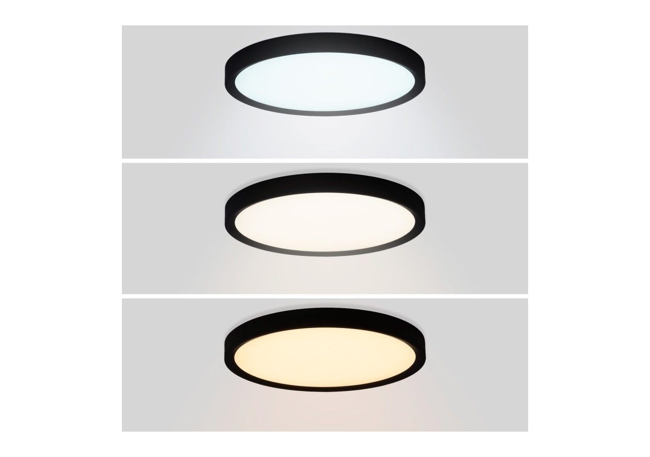 Plafonnier LED rond CCT 24W-IP40 - B1770-24W-CCT-N - Barcelona LED