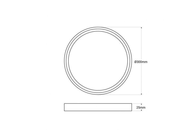 Plafonnier LED rond CCT 24W-IP40 - B1770-24W-CCT-N - Barcelona LED