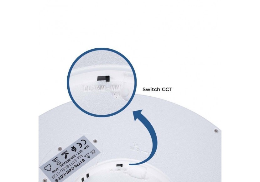 Plafonnier LED rond CCT 24W-IP40 - B1770-24W-CCT-B - Barcelona LED Plafonnier LED rond CCT 24W-IP40 - B1770-24W-CCT-B - Barcelona LED