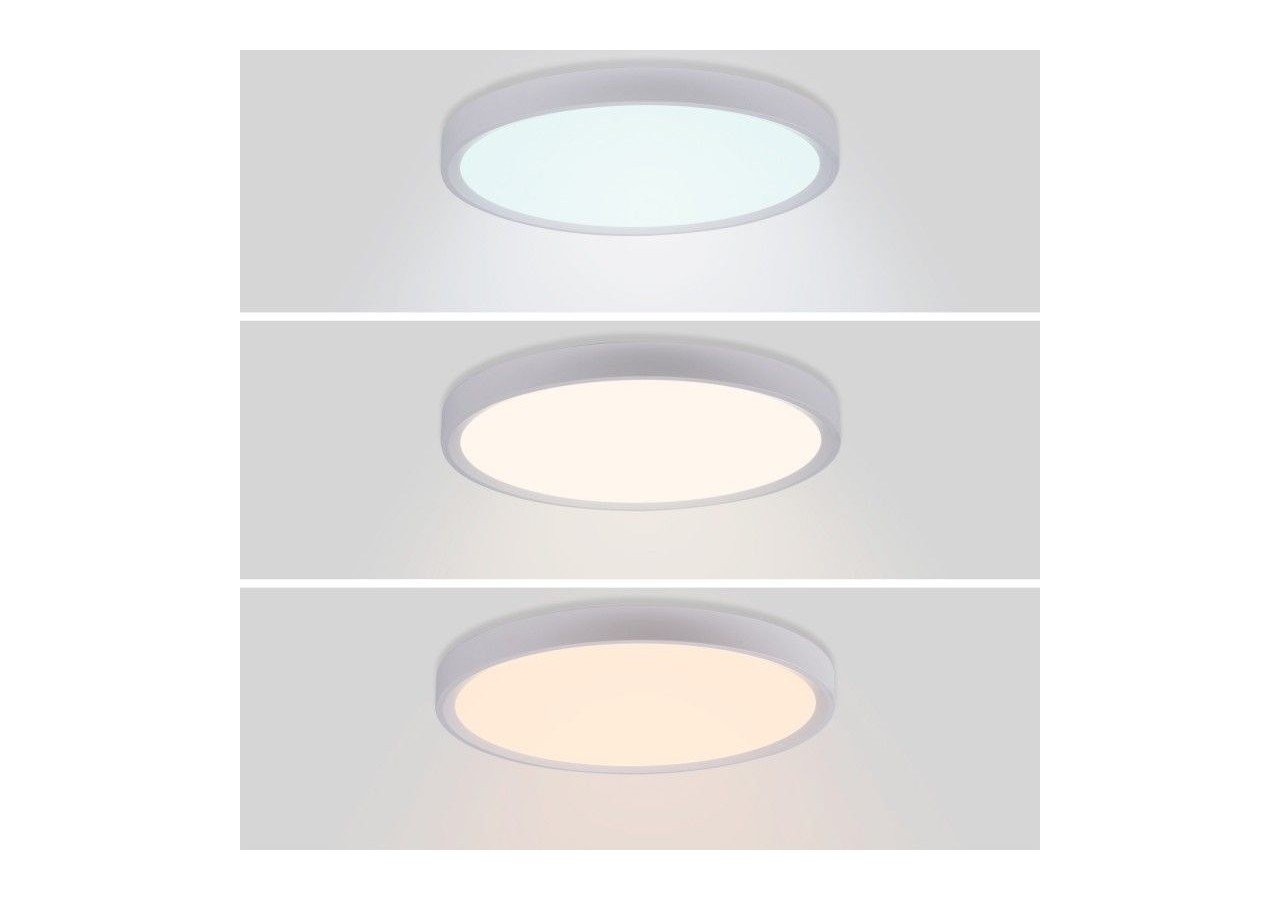 Plafonnier LED rond CCT 24W-IP40 - B1770-24W-CCT-B - Barcelona LED