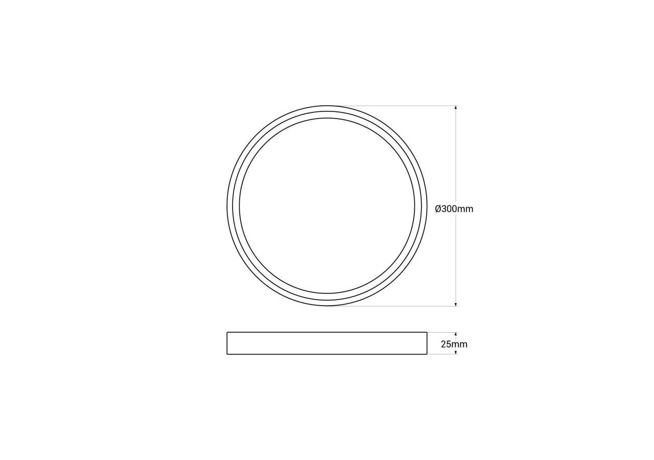 Plafonnier LED rond CCT 24W-IP40 - B1770-24W-CCT-B - Barcelona LED