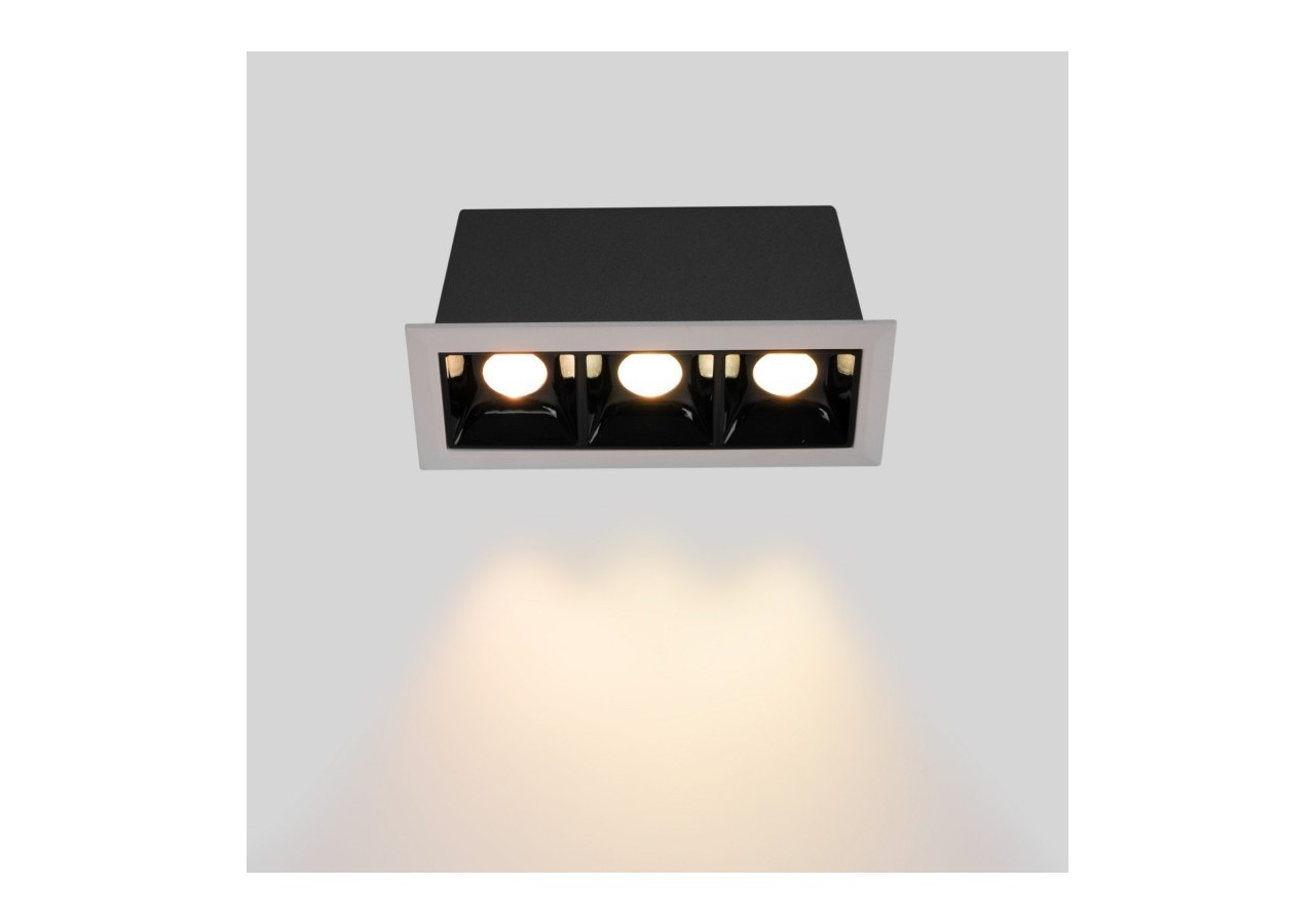 Spot linéaire LED encastré triple 6W-UGR18-IRC90-Puce OSRAM-Blanc - B1218-6W-B-270 - Barcelona LED