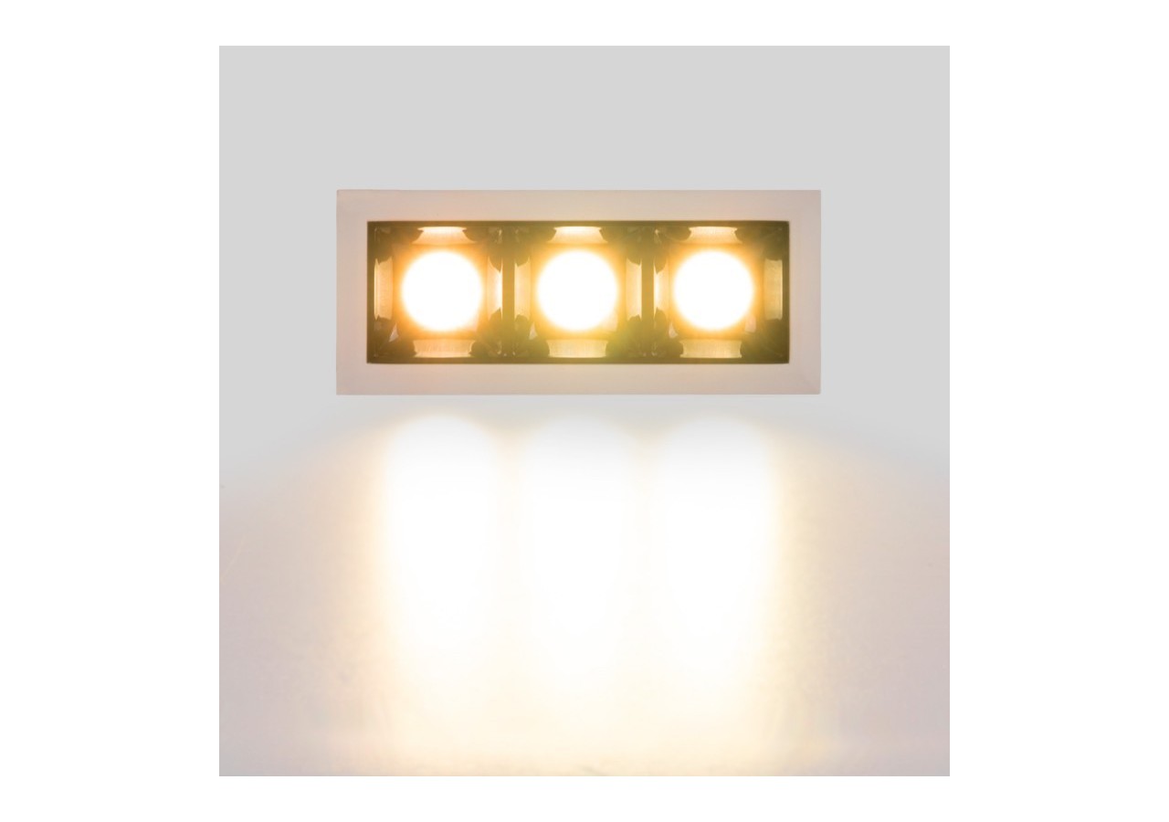 Spot linéaire LED encastré triple 6W-UGR18-IRC90-Puce OSRAM-Blanc - B1218-6W-B-270 - Barcelona LED