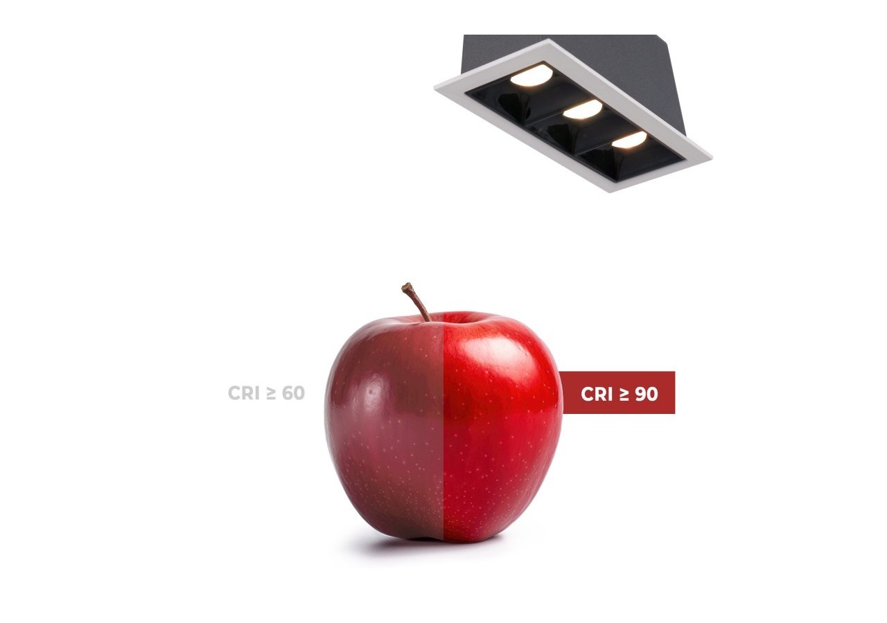 Spot linéaire LED encastré triple 6W-UGR18-IRC90-Puce OSRAM-Blanc - B1218-6W-B-270 - Barcelona LED