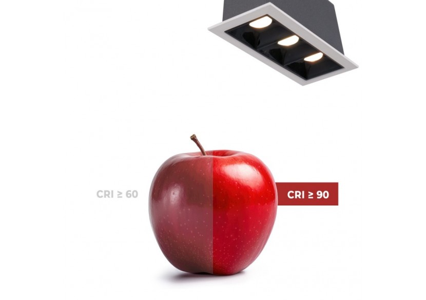 Spot linéaire LED encastré triple 6W-UGR18-IRC90-Puce OSRAM-Blanc - B1218-6W-B-270 - Barcelona LED
