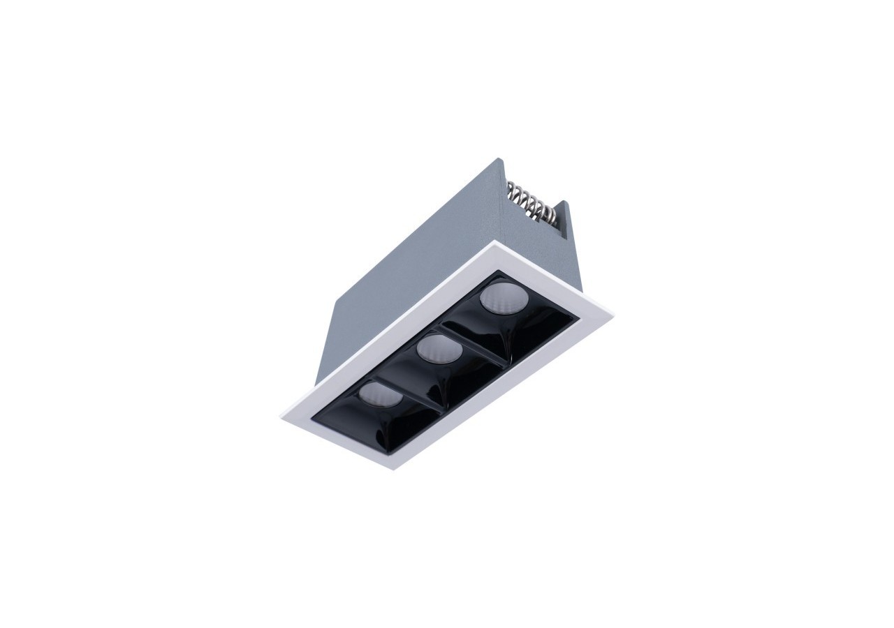 Spot linéaire LED encastré triple 6W-UGR18-IRC90-Puce OSRAM-Blanc - B1218-6W-B-270 - Barcelona LED