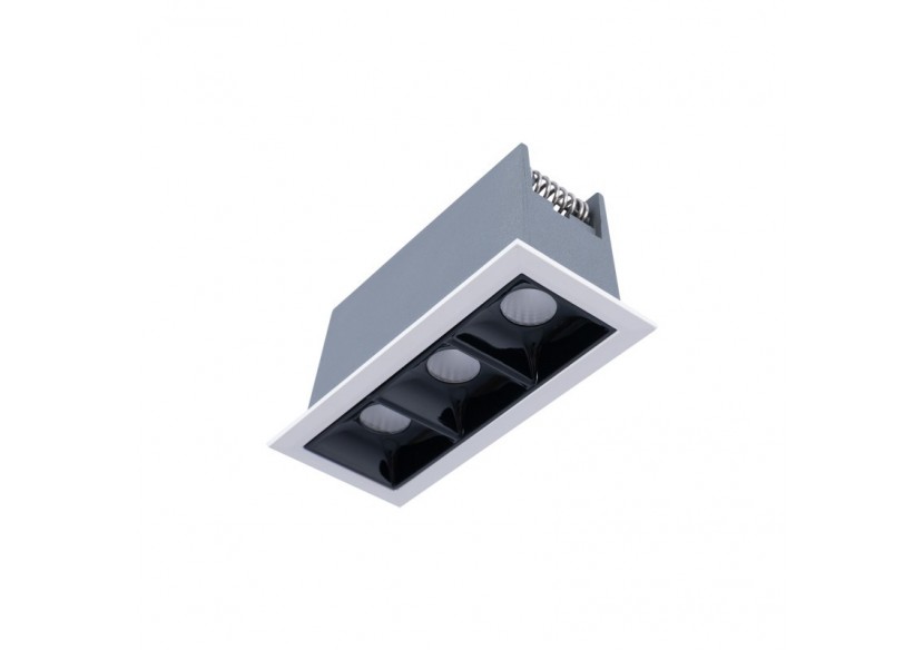 Spot linéaire LED encastré triple 6W-UGR18-IRC90-Puce OSRAM-Blanc - B1218-6W-B-270 - Barcelona LED