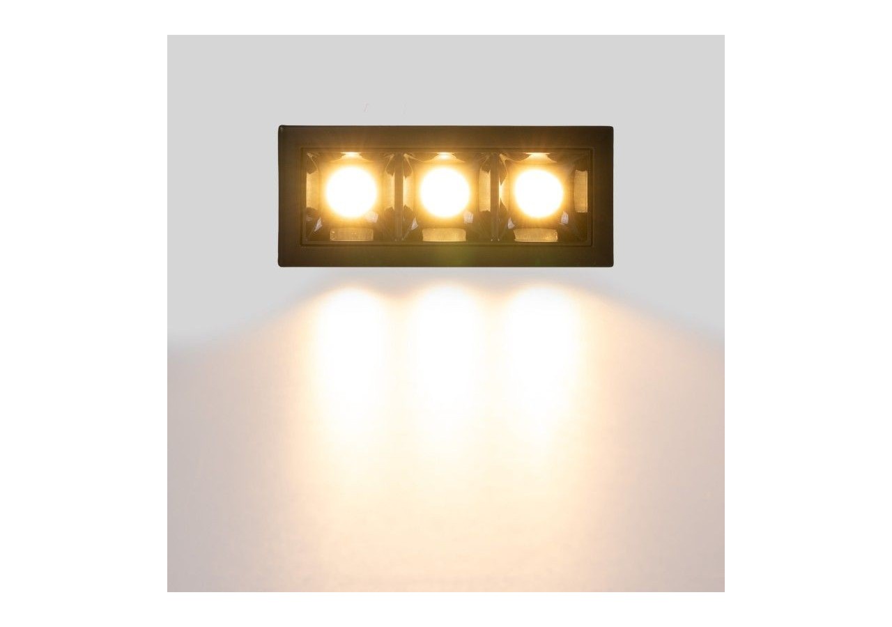 Spot linéaire LED encastré triple 6W-UGR18-IRC90-Puce OSRAM-Noir - B1218-6W-N-270 - Barcelona LED