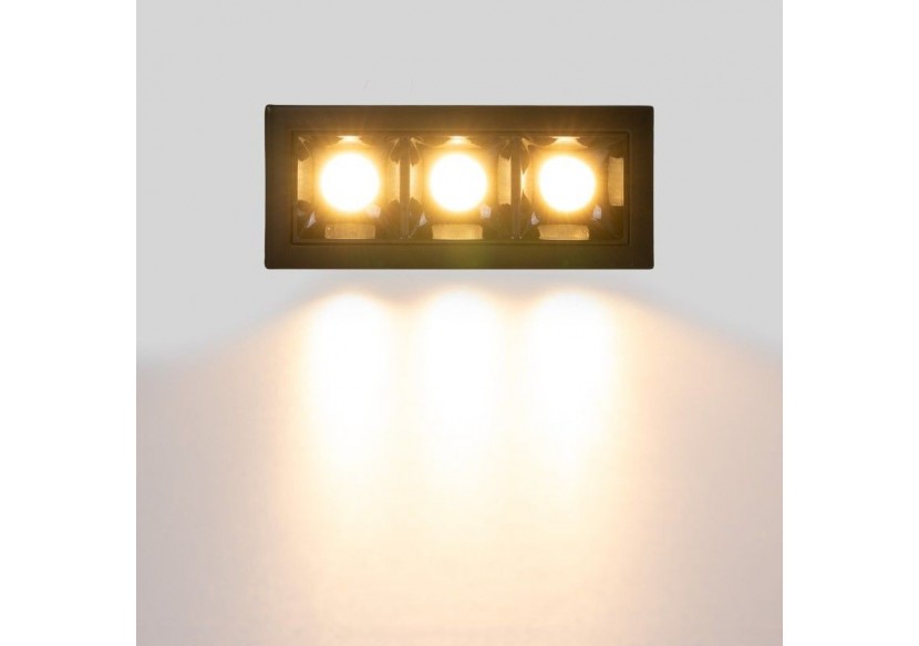 Spot linéaire LED encastré triple 6W-UGR18-IRC90-Puce OSRAM-Noir - B1218-6W-N-270 - Barcelona LED Spot linéaire LED encastré triple 6W-UGR18-IRC90-Puce OSRAM-Noir - B1218-6W-N-270 - Barcelona LED