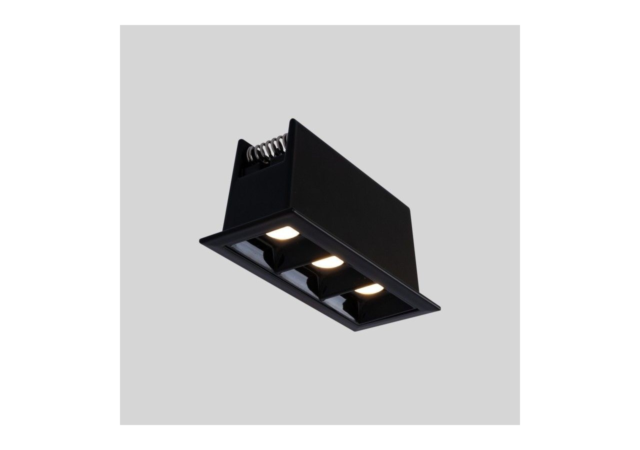Spot linéaire LED encastré triple 6W-UGR18-IRC90-Puce OSRAM-Noir - B1218-6W-N-270 - Barcelona LED
