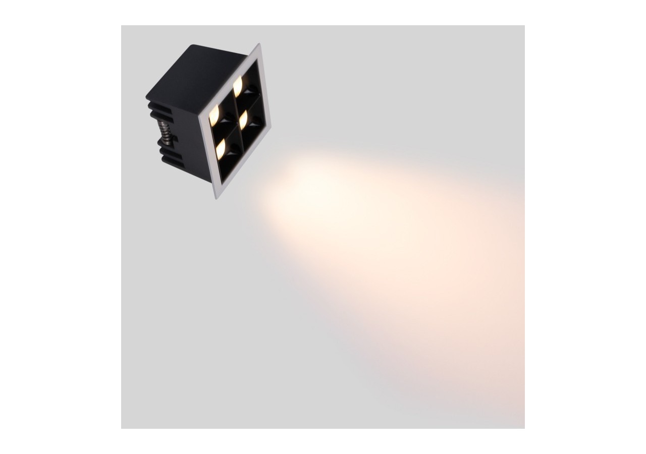 Spot LED encastrable carré 8W-4 lumières-UGR18-IRC90-Puce OSRAM-Blanc - B1217-8W-B-270 - Barcelona LED