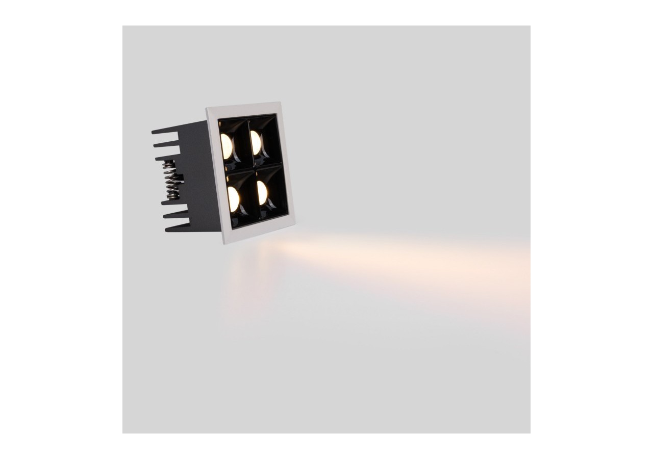 Spot LED encastrable carré 8W-4 lumières-UGR18-IRC90-Puce OSRAM-Blanc - B1217-8W-B-270 - Barcelona LED