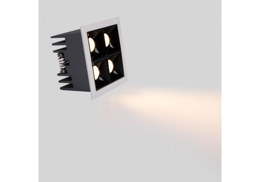 Spot LED encastrable carré 8W-4 lumières-UGR18-IRC90-Puce OSRAM-Blanc - B1217-8W-B-270 - Barcelona LED Spot LED encastrable carré 8W-4 lumières-UGR18-IRC90-Puce OSRAM-Blanc - B1217-8W-B-270 - Barcelona LED