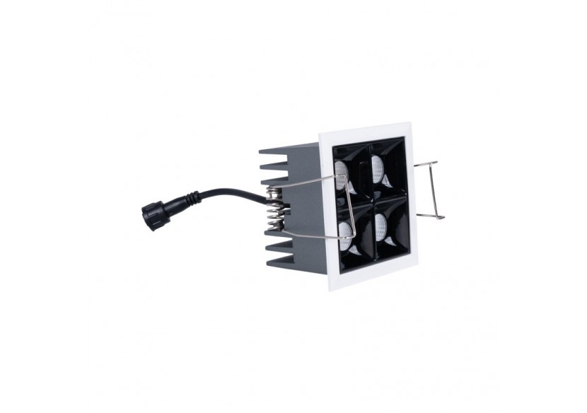 Spot LED encastrable carré 8W-4 lumières-UGR18-IRC90-Puce OSRAM-Blanc - B1217-8W-B-270 - Barcelona LED Spot LED encastrable carré 8W-4 lumières-UGR18-IRC90-Puce OSRAM-Blanc - B1217-8W-B-270 - Barcelona LED