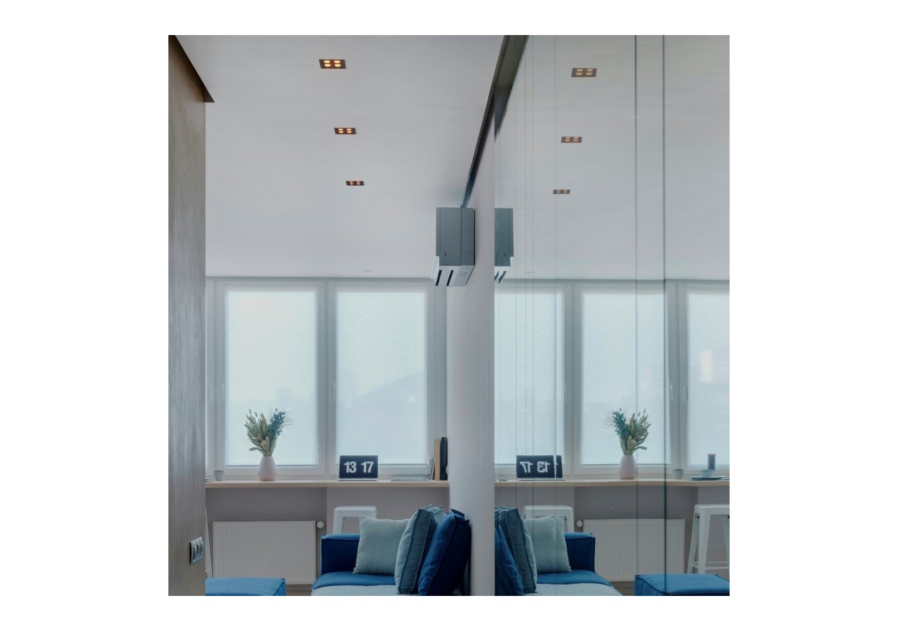 Spot LED encastrable carré 8W-4 lumières-UGR18-IRC90-Puce OSRAM-Noir - B1217-8W-N-270 - Barcelona LED