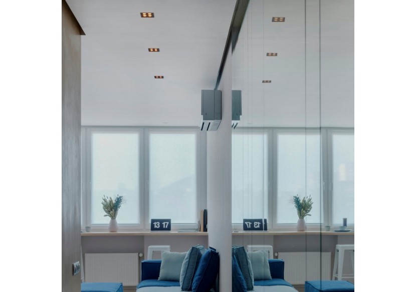 Spot LED encastrable carré 8W-4 lumières-UGR18-IRC90-Puce OSRAM-Noir - B1217-8W-N-270 - Barcelona LED