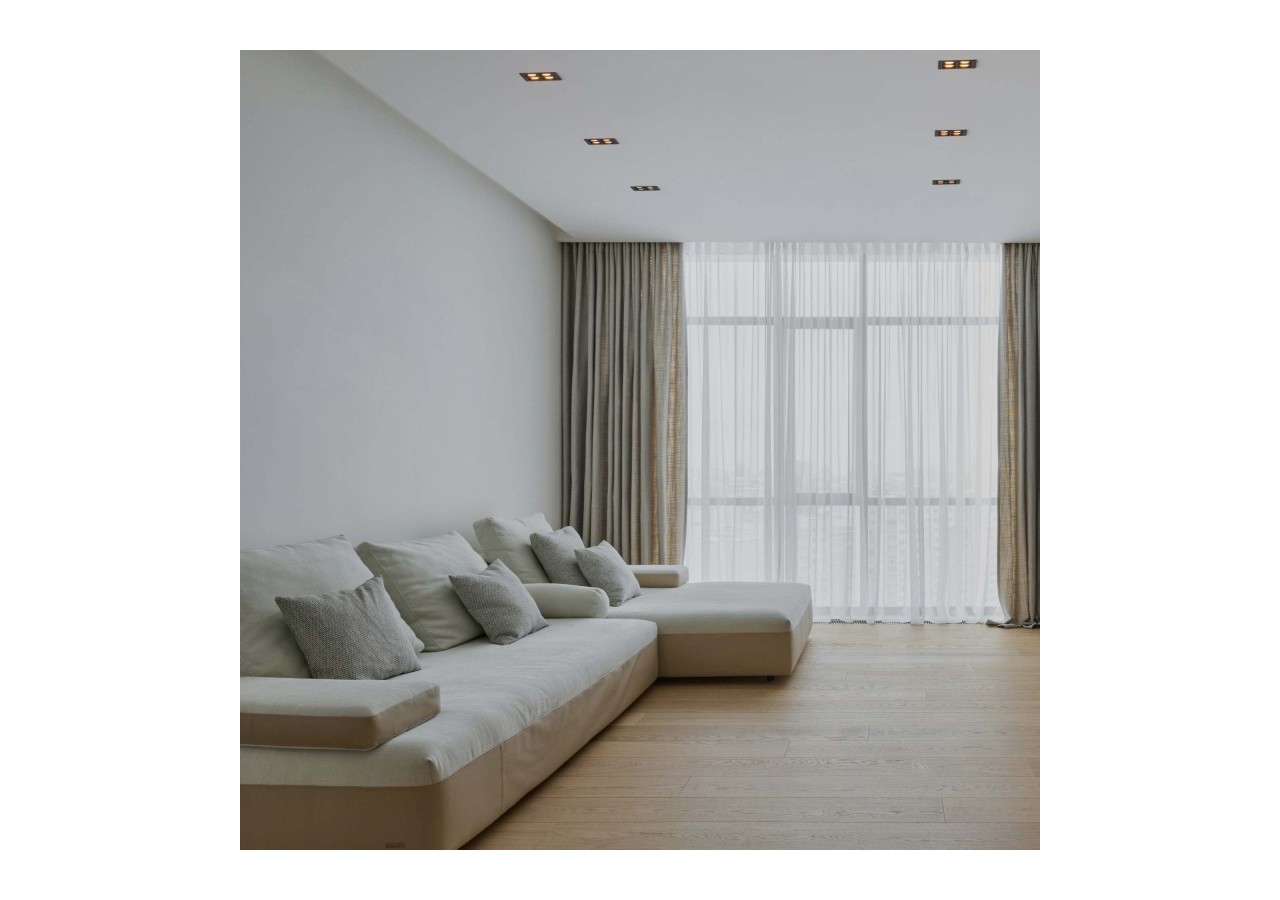 Spot LED encastrable carré 8W-4 lumières-UGR18-IRC90-Puce OSRAM-Noir - B1217-8W-N-270 - Barcelona LED