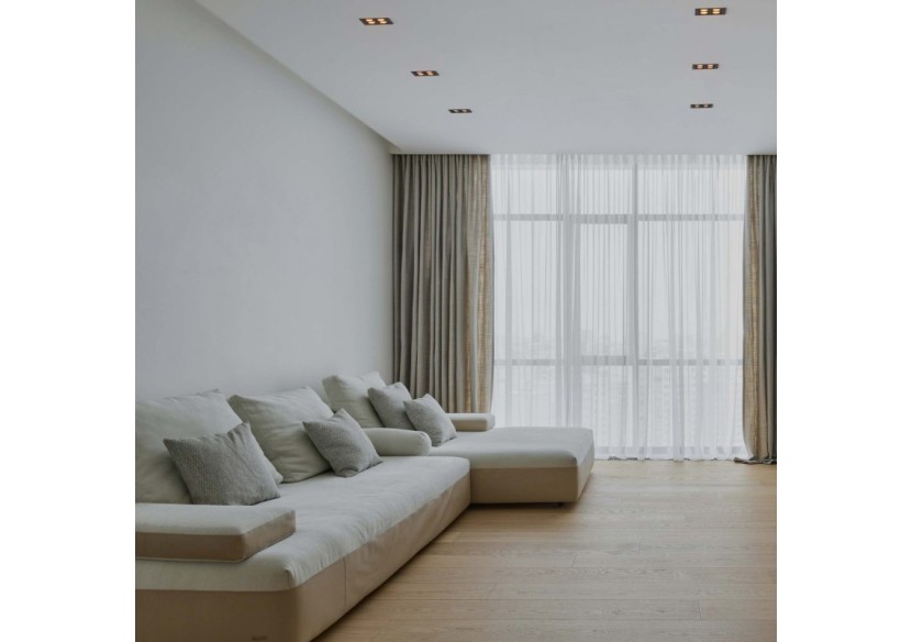 Spot LED encastrable carré 8W-4 lumières-UGR18-IRC90-Puce OSRAM-Noir - B1217-8W-N-270 - Barcelona LED