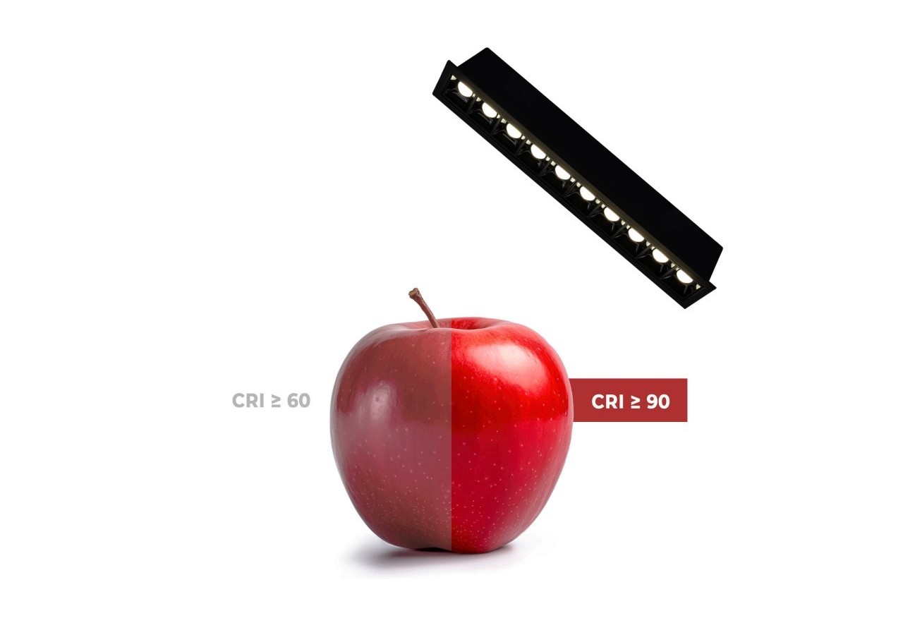 Spot linéaire LED encastré 20W-UGR18-IRC90-Puce OSRAM-Noir - B1218-20W-N-270 - Barcelona LED