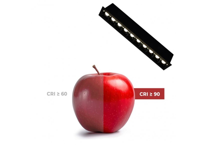 Spot linéaire LED encastré 20W-UGR18-IRC90-Puce OSRAM-Noir - B1218-20W-N-270 - Barcelona LED