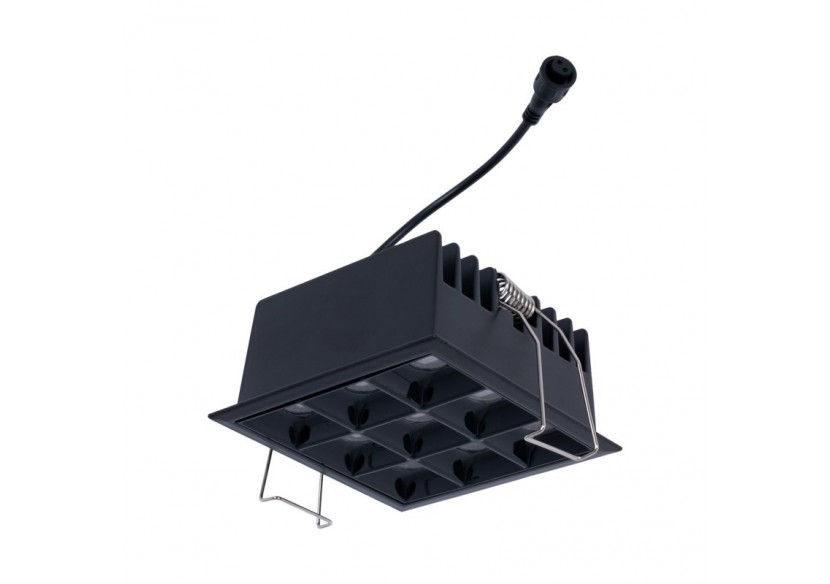 Spot LED encastrable carré 18W-9 lumières-UGR18-IRC90-Puce OSRAM-Noir - B1217-18W-N-270 - Barcelona LED