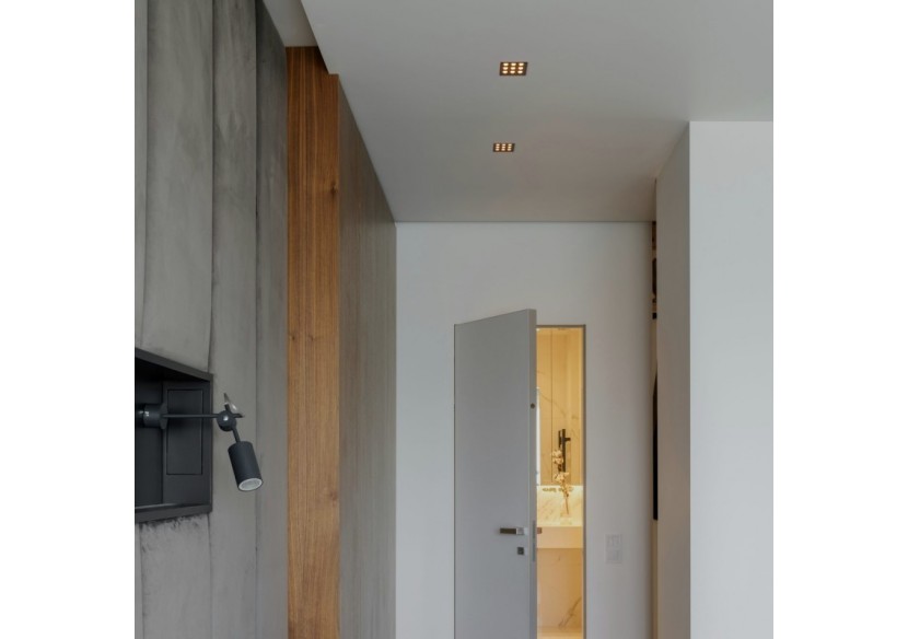 Spot LED encastrable carré 18W-9 lumières-UGR18-IRC90-Puce OSRAM-Noir - B1217-18W-N-270 - Barcelona LED