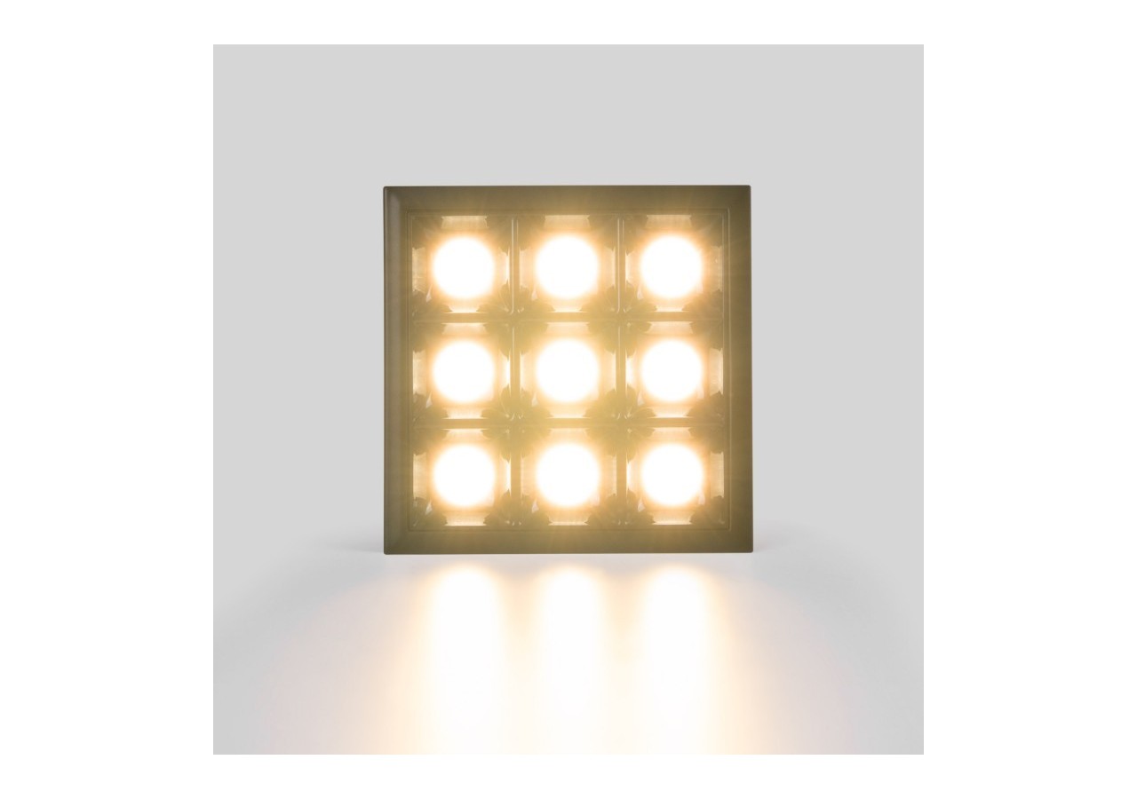 Spot LED encastrable carré 18W-9 lumières-UGR18-IRC90-Puce OSRAM-Noir - B1217-18W-N-270 - Barcelona LED
