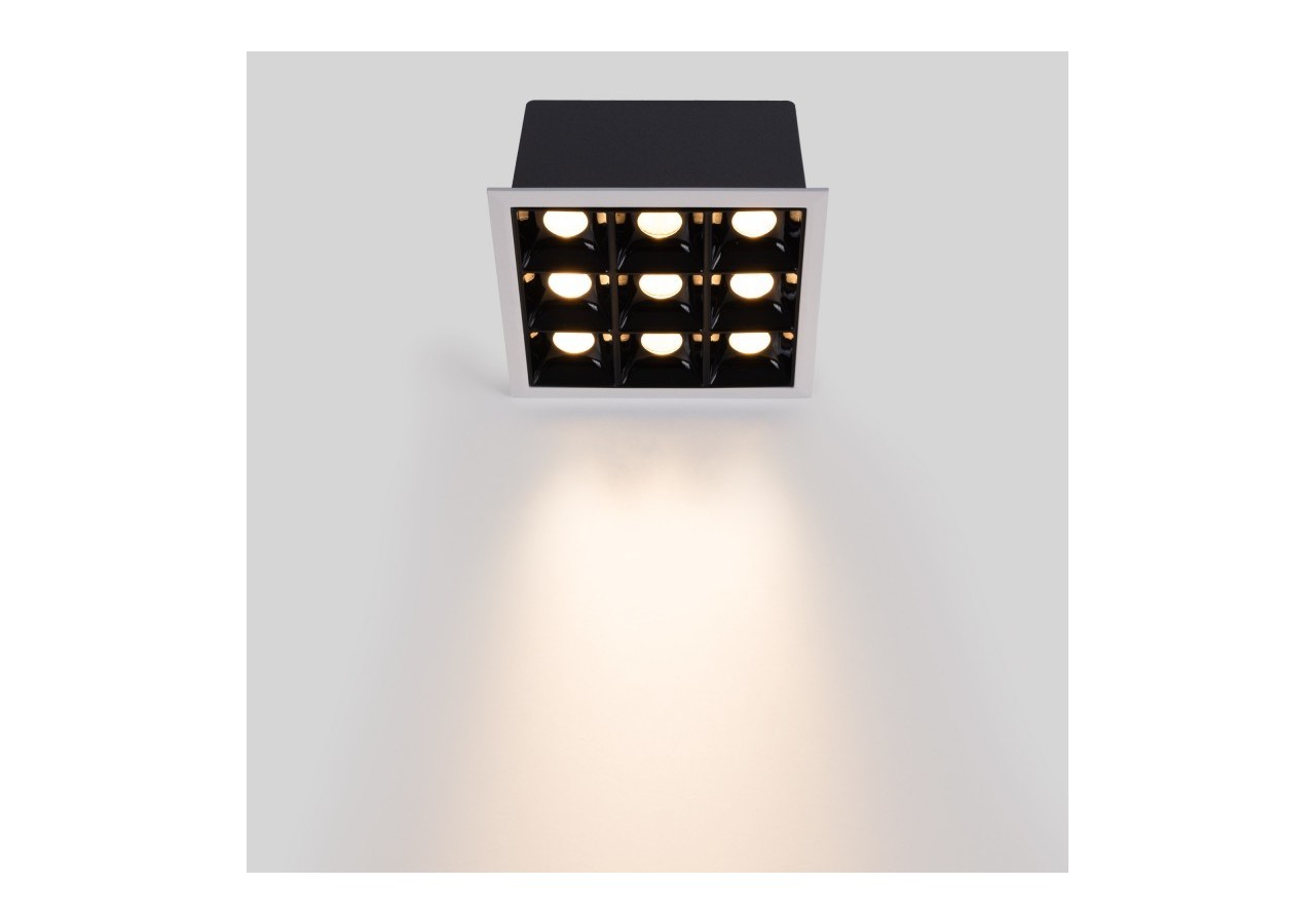 Spot LED encastrable carré 18W-9 lumières-UGR18-IRC90-Puce OSRAM-Blanc - B1217-18W-B-270 - Barcelona LED
