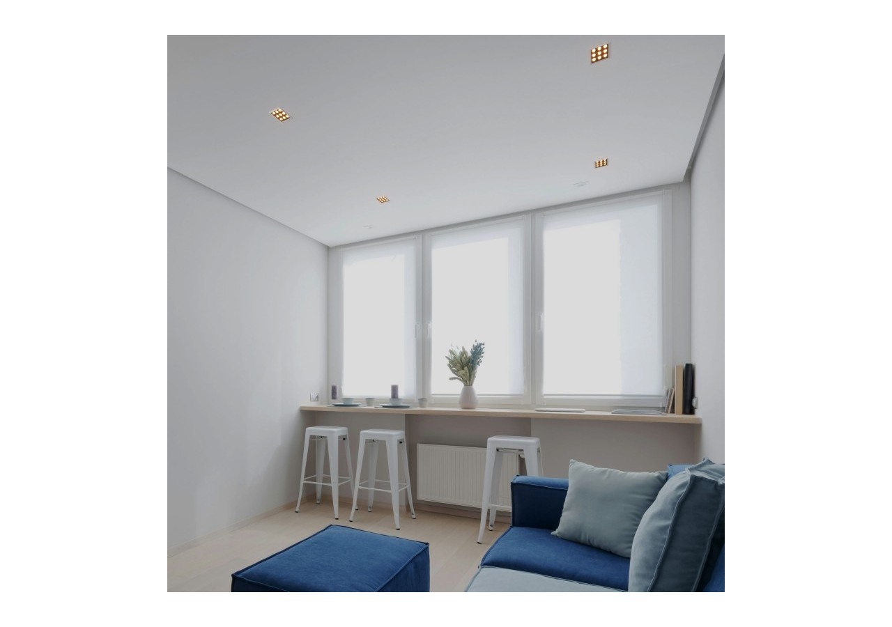 Spot LED encastrable carré 18W-9 lumières-UGR18-IRC90-Puce OSRAM-Blanc - B1217-18W-B-270 - Barcelona LED