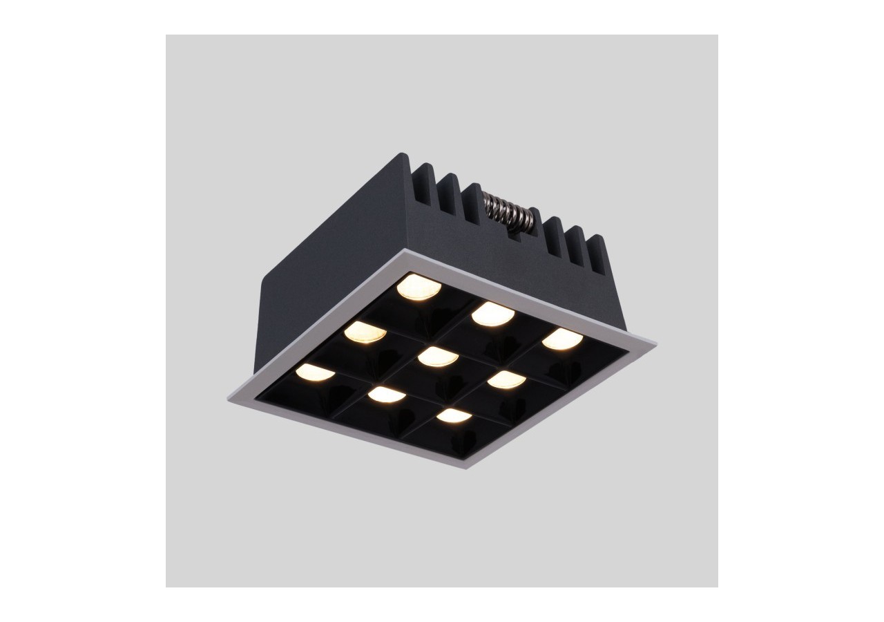 Spot LED encastrable carré 18W-9 lumières-UGR18-IRC90-Puce OSRAM-Blanc - B1217-18W-B-270 - Barcelona LED