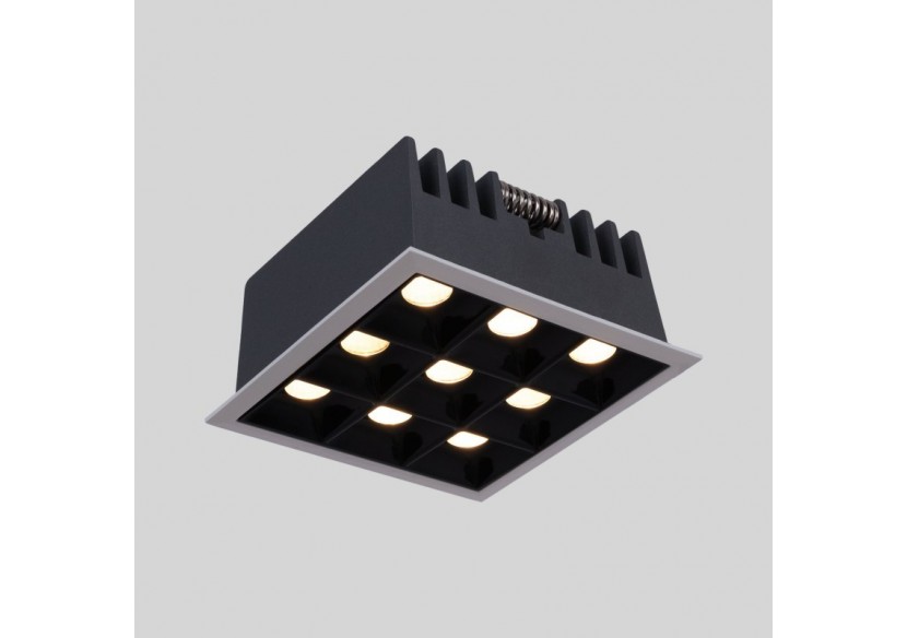 Spot LED encastrable carré 18W-9 lumières-UGR18-IRC90-Puce OSRAM-Blanc - B1217-18W-B-270 - Barcelona LED