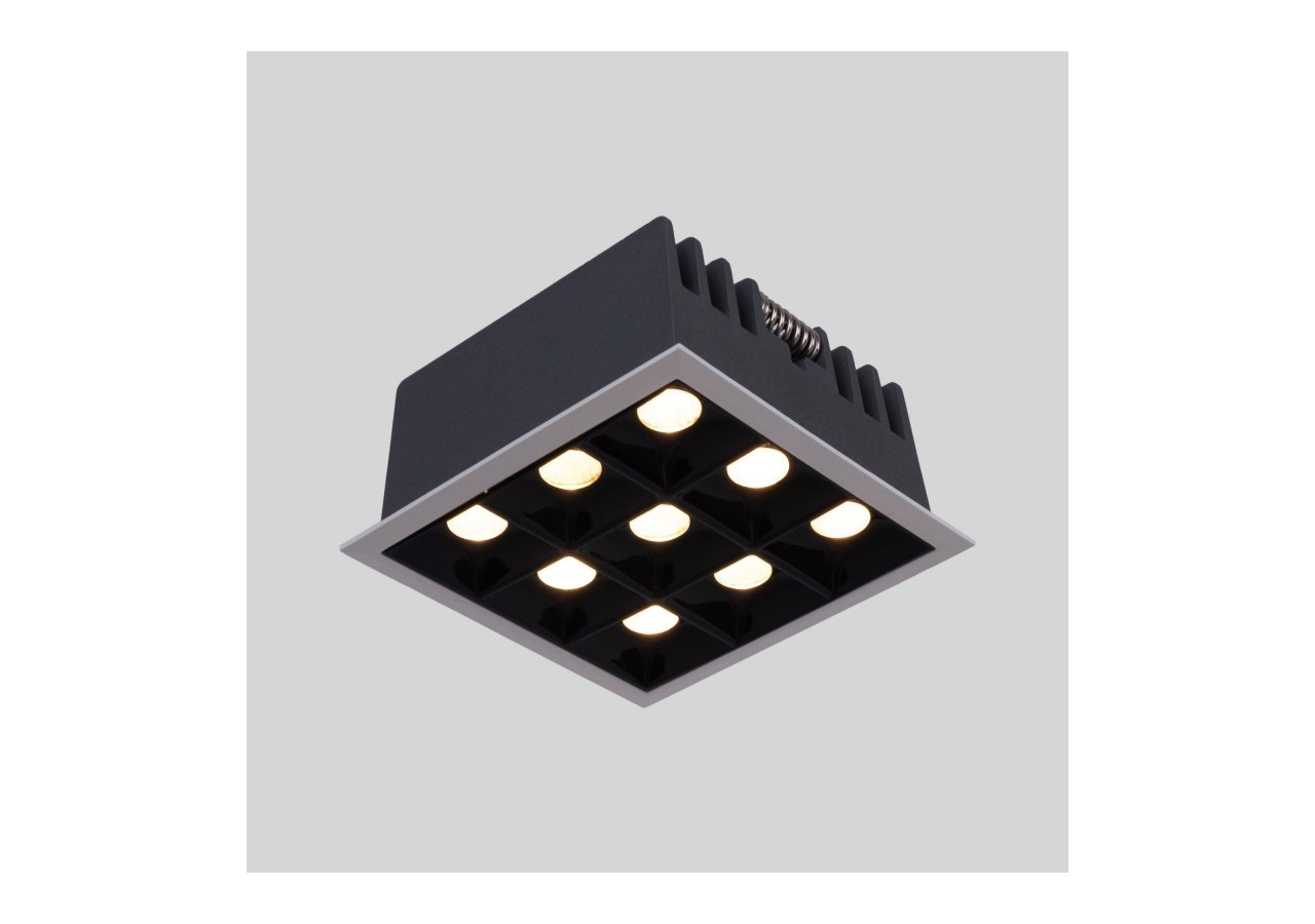 Spot LED encastrable carré 18W-9 lumières-UGR18-IRC90-Puce OSRAM-Blanc - B1217-18W-B-270 - Barcelona LED