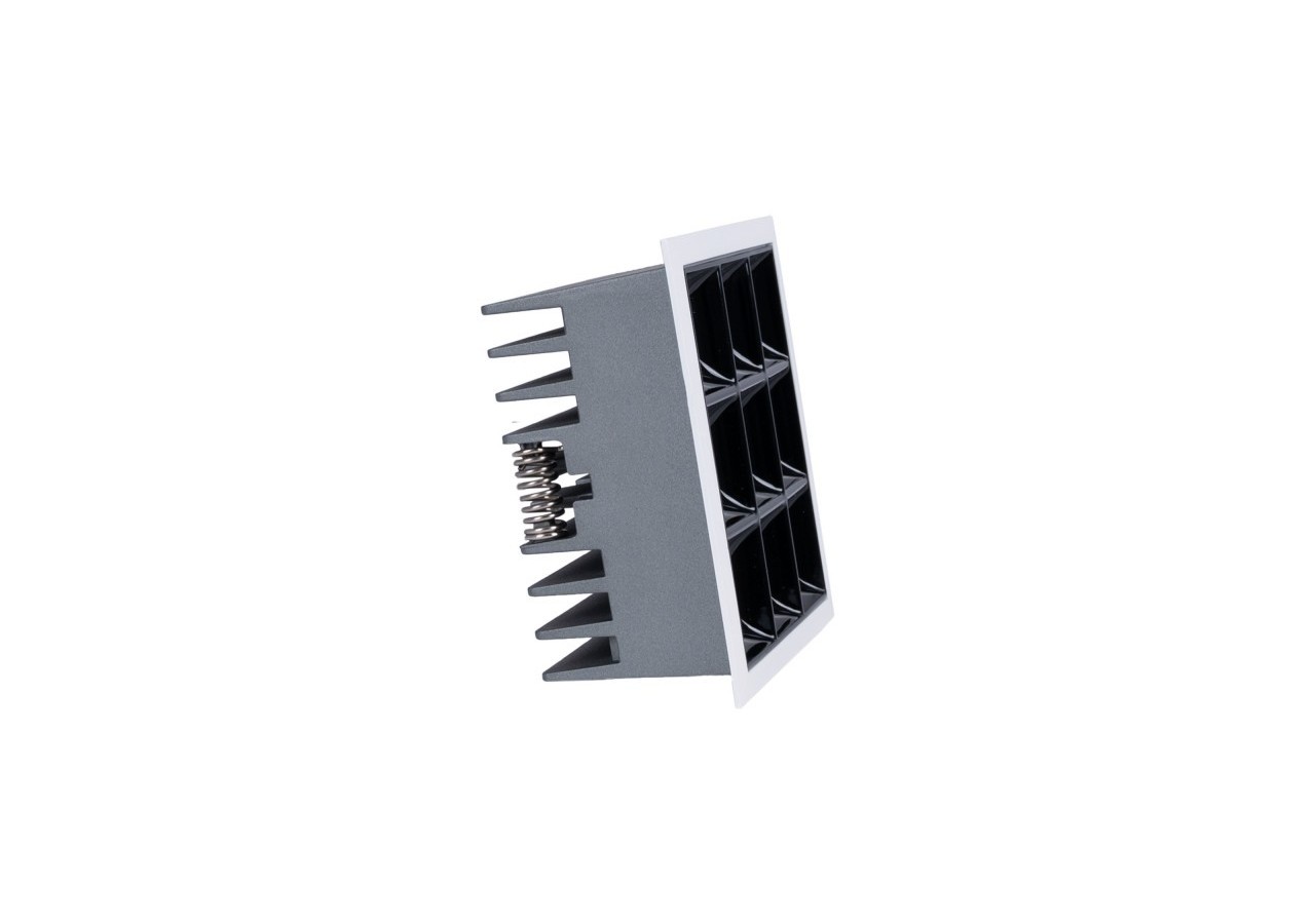 Spot LED encastrable carré 18W-9 lumières-UGR18-IRC90-Puce OSRAM-Blanc - B1217-18W-B-270 - Barcelona LED