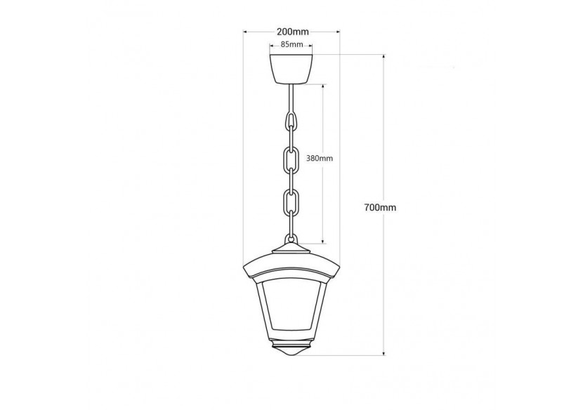Suspension lanterne "Sicar/Roby" de FUMAGALLI- 1 x E27-8,5W CCT - T20.125.000.LXE27 - Barcelona LED