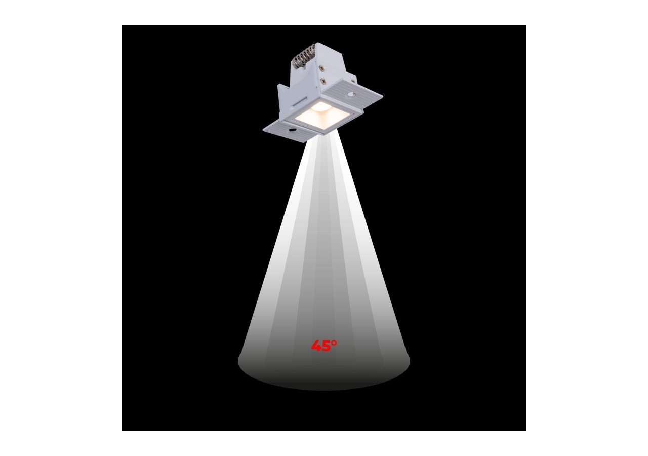 Spot LED linéaire d'intégration pour plaque de plâtre-2W-UGR18-IRC90-Blanco - B1219-2W-B-270 - Barcelona LED