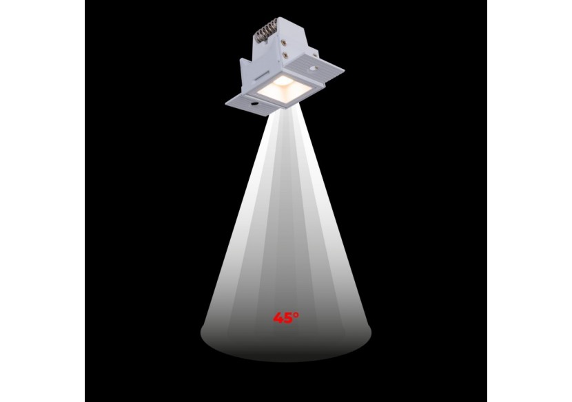 Spot LED linéaire d'intégration pour plaque de plâtre-2W-UGR18-IRC90-Blanco - B1219-2W-B-270 - Barcelona LED