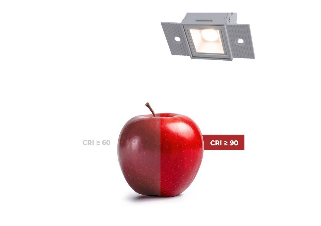 Spot LED linéaire d'intégration pour plaque de plâtre-2W-UGR18-IRC90-Blanco - B1219-2W-B-270 - Barcelona LED