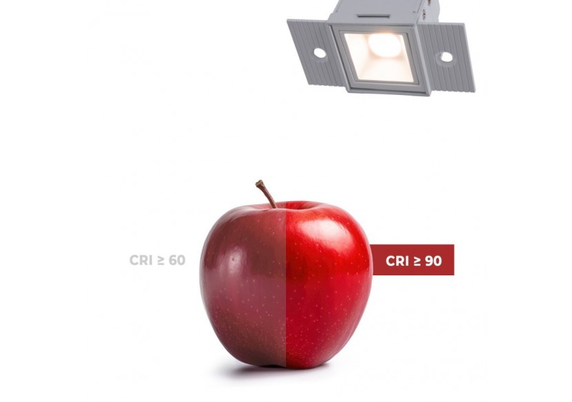 Spot LED linéaire d'intégration pour plaque de plâtre-2W-UGR18-IRC90-Blanco - B1219-2W-B-270 - Barcelona LED