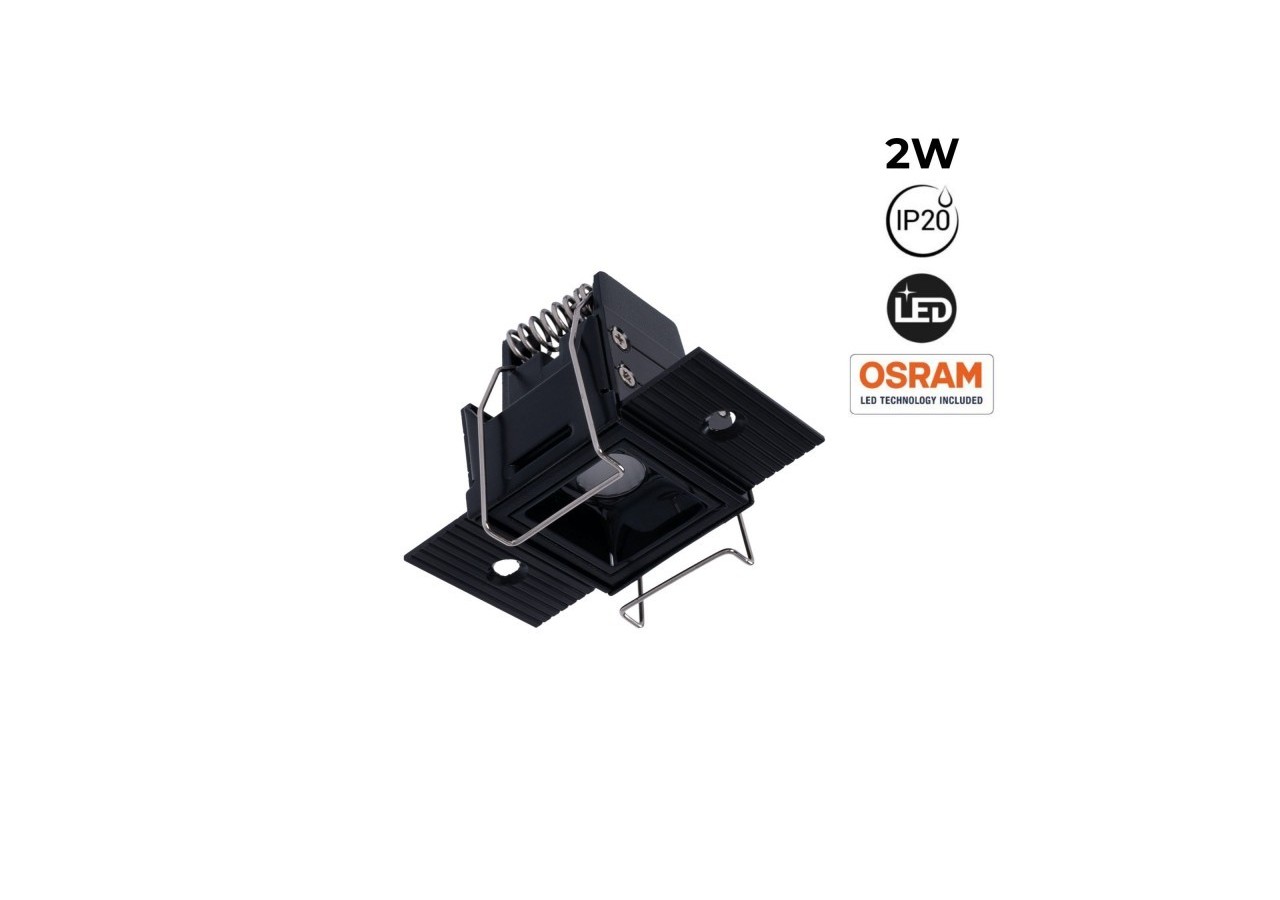 Spot LED linéaire d'intégration pour plaque de plâtre-2W-UGR18-IRC90-Noir - B1219-2W-N-270 - Barcelona LED