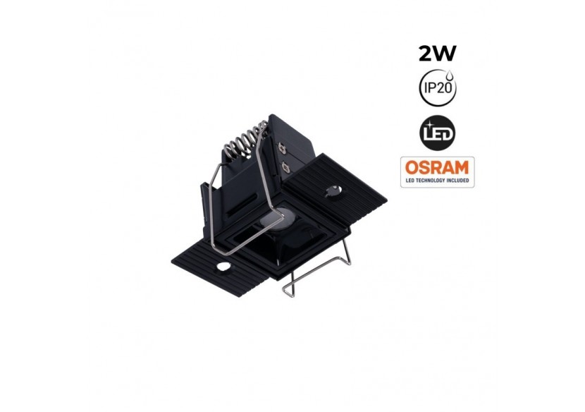 Spot LED linéaire d'intégration pour plaque de plâtre-2W-UGR18-IRC90-Noir - B1219-2W-N-270 - Barcelona LED