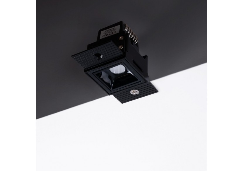 Spot LED linéaire d'intégration pour plaque de plâtre-2W-UGR18-IRC90-Noir - B1219-2W-N-270 - Barcelona LED