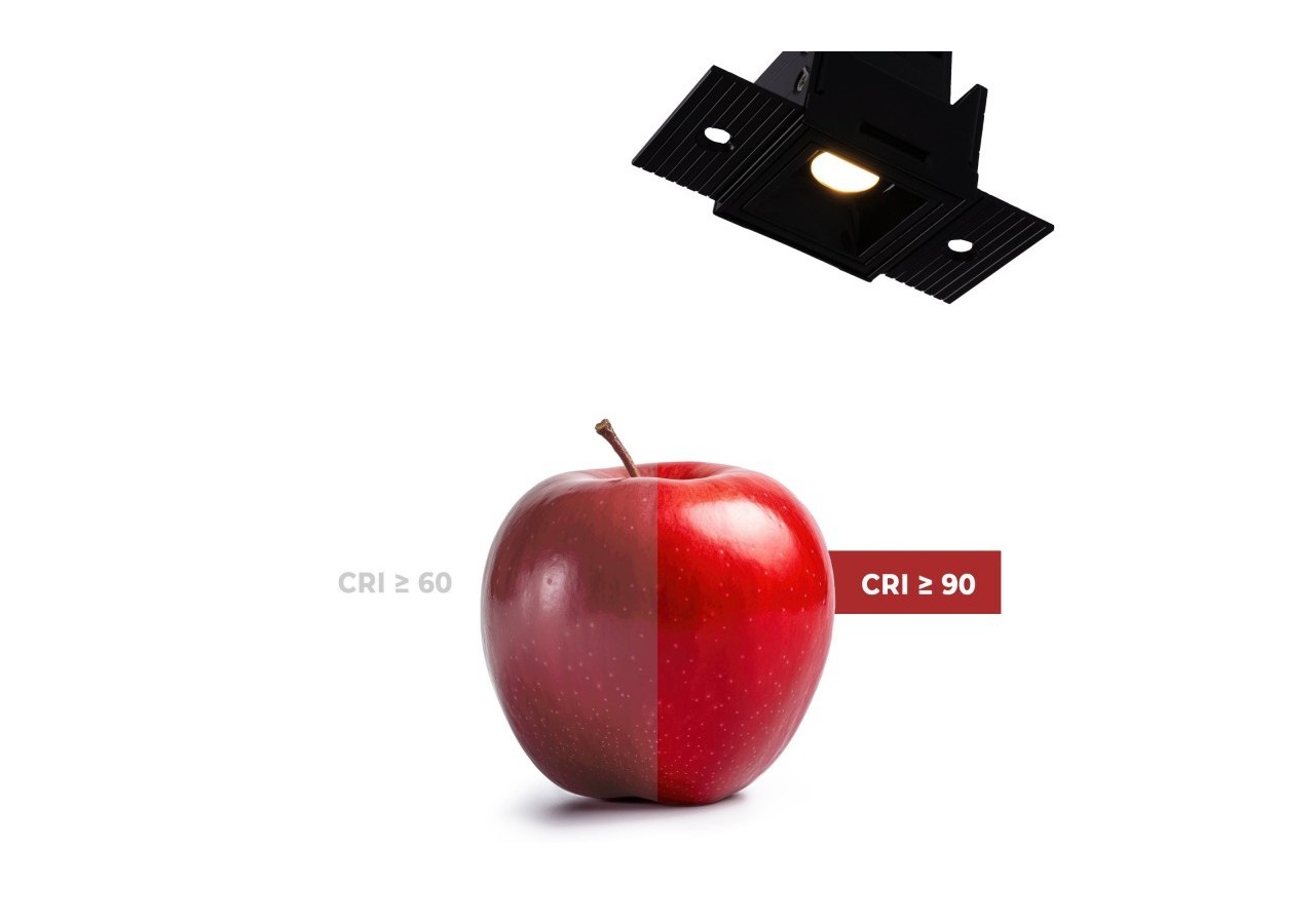 Spot LED linéaire d'intégration pour plaque de plâtre-2W-UGR18-IRC90-Noir - B1219-2W-N-270 - Barcelona LED