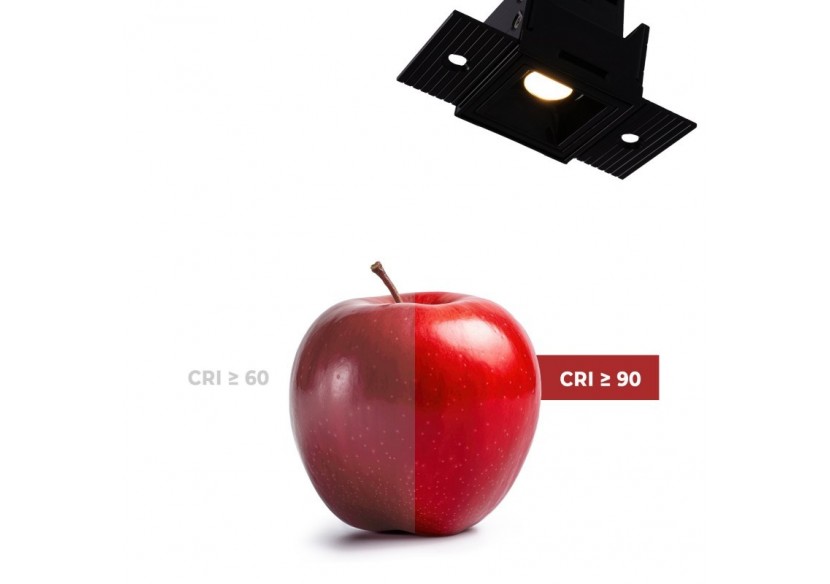 Spot LED linéaire d'intégration pour plaque de plâtre-2W-UGR18-IRC90-Noir - B1219-2W-N-270 - Barcelona LED