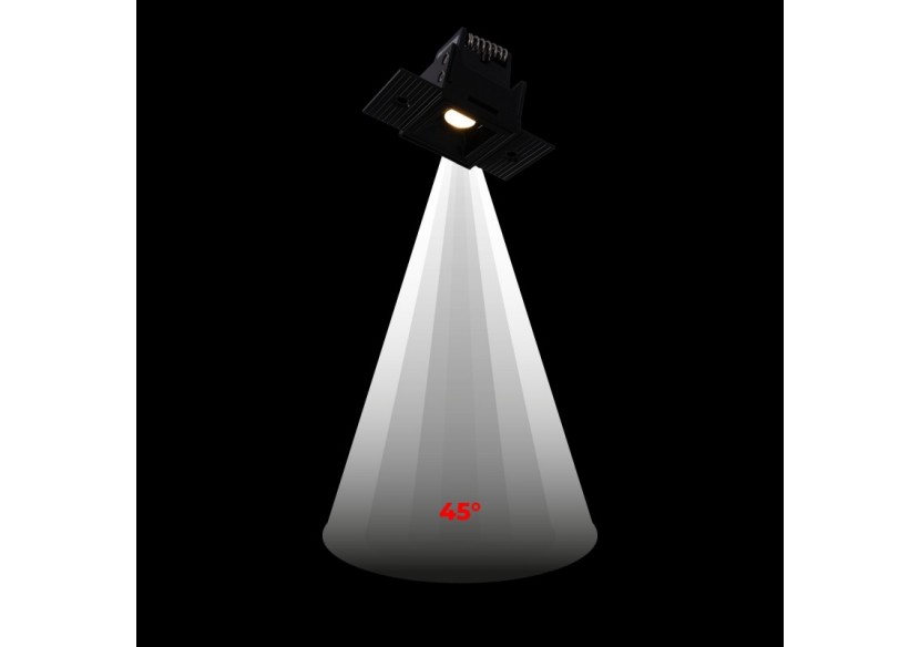 Spot LED linéaire d'intégration pour plaque de plâtre-2W-UGR18-IRC90-Noir - B1219-2W-N-270 - Barcelona LED