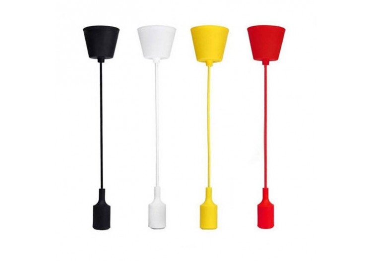 Suspension avec douille en silicone pour ampoule E27 - LS1001-B - Barcelona LED